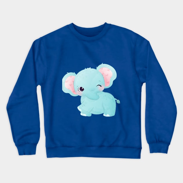 Elephant Crewneck Sweatshirt by O2Graphic
